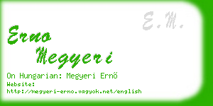 erno megyeri business card
